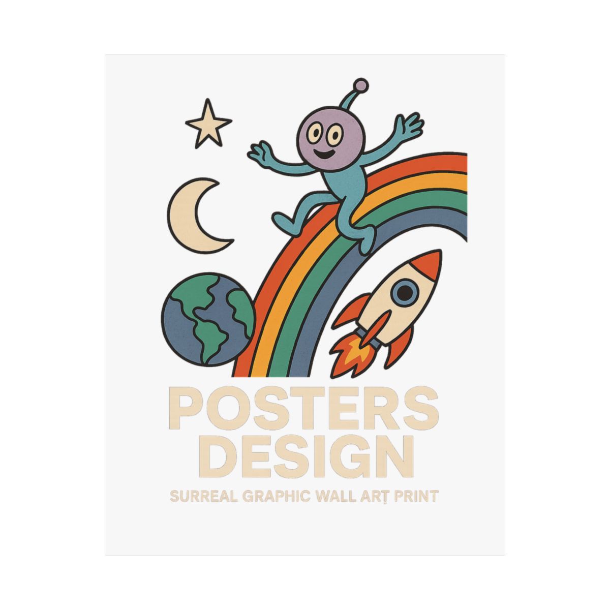 Surreal Nested Posters Graphic Poster | Whimsical Wall Art Print
