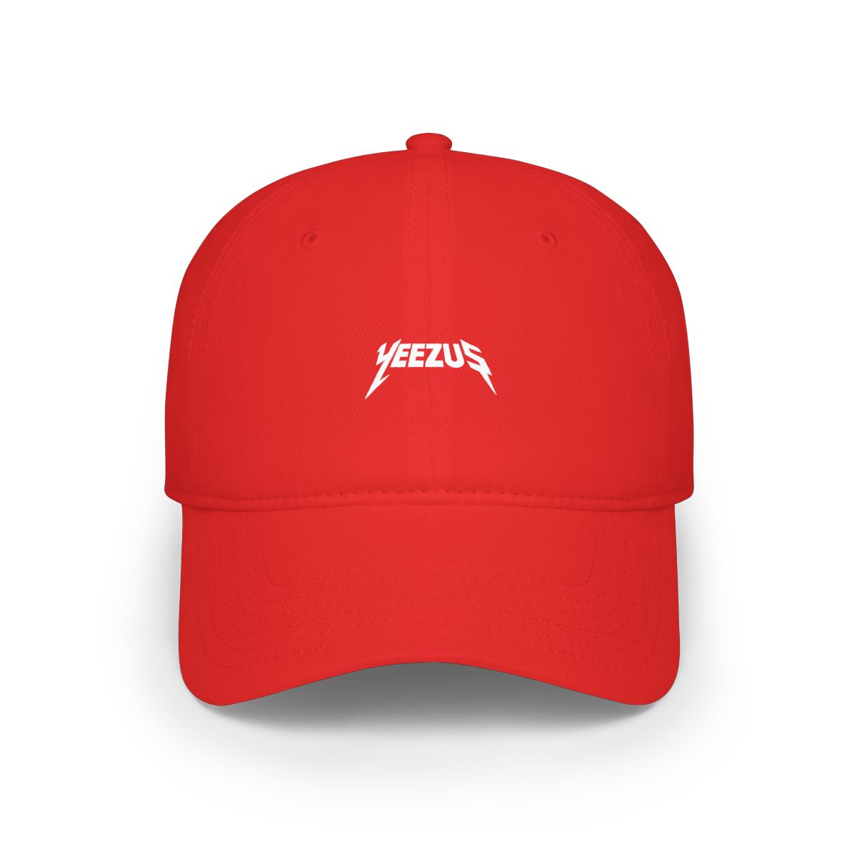 A green baseball cap with a white "YEEZY" logo embroidered on the front.