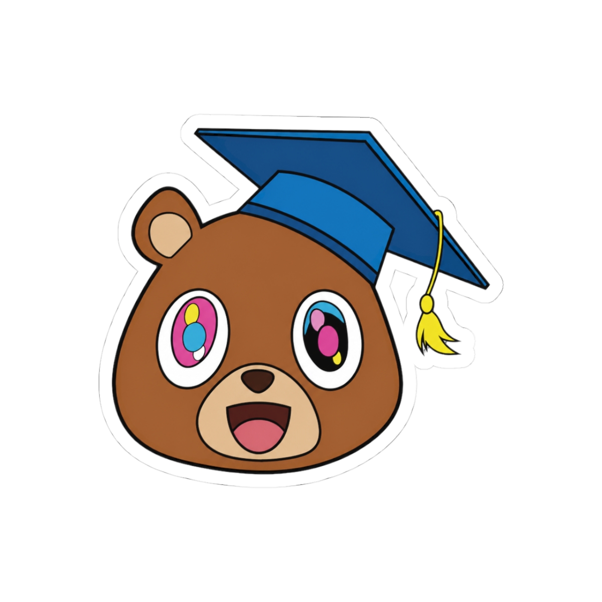 Kanye Graduation Bear Hip-Hop Sticker