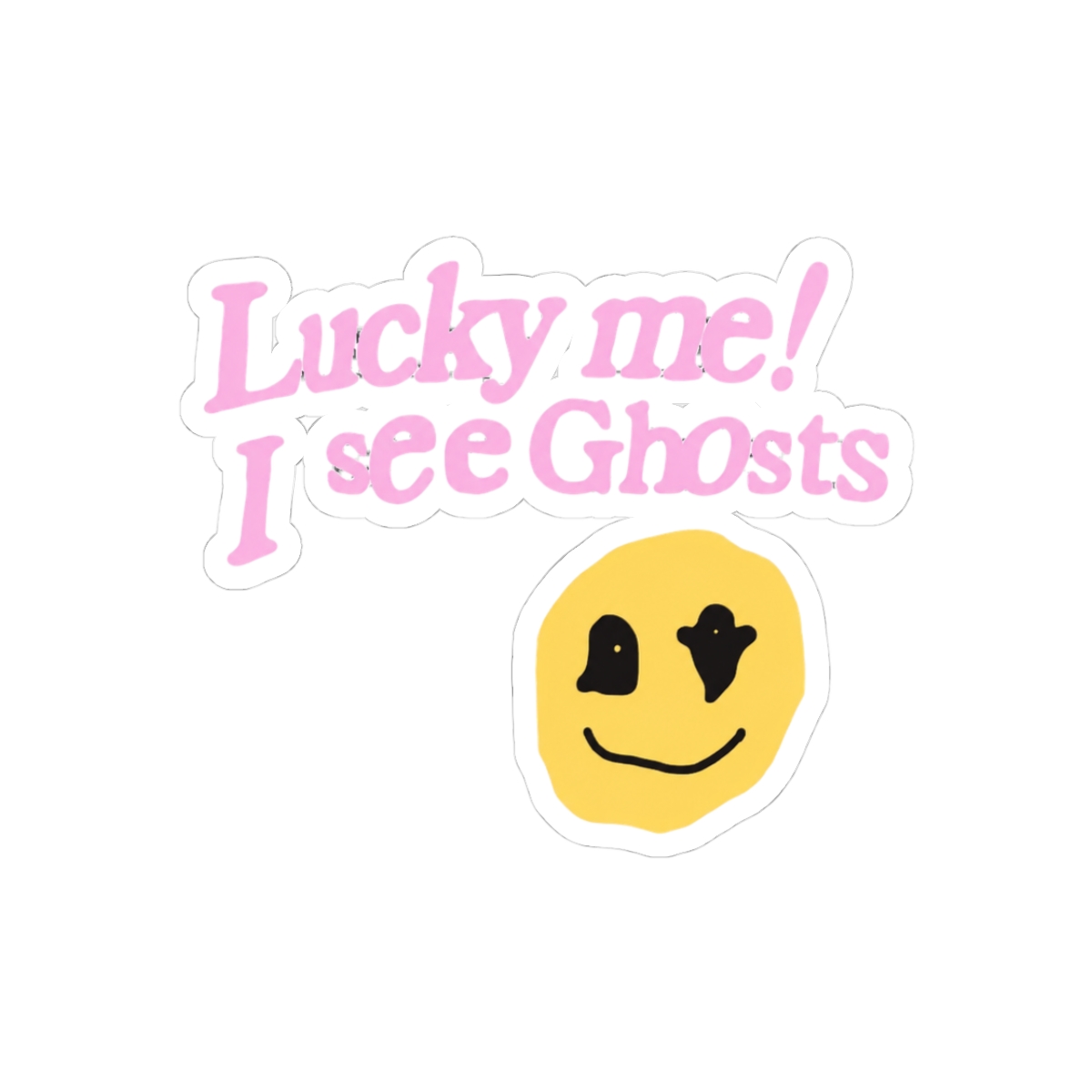 Kanye West Lucky Me I See Ghosts Bold Typography Sticker - Hip-Hop Fan Decal