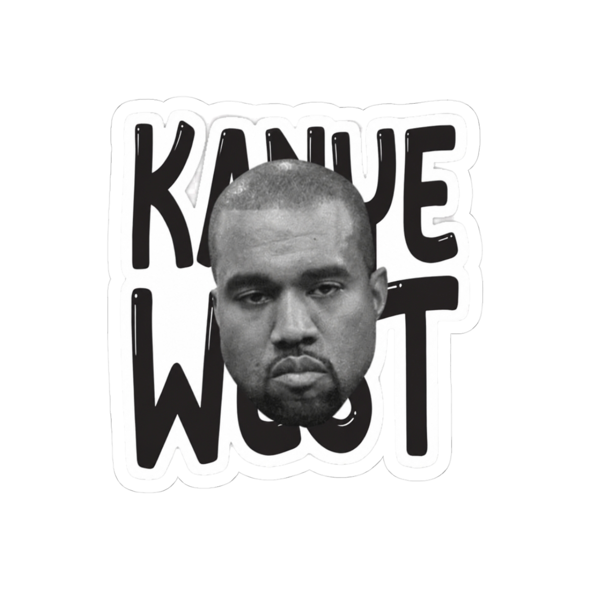 Kanye West The West Bold Minimalist Hip-Hop Sticker