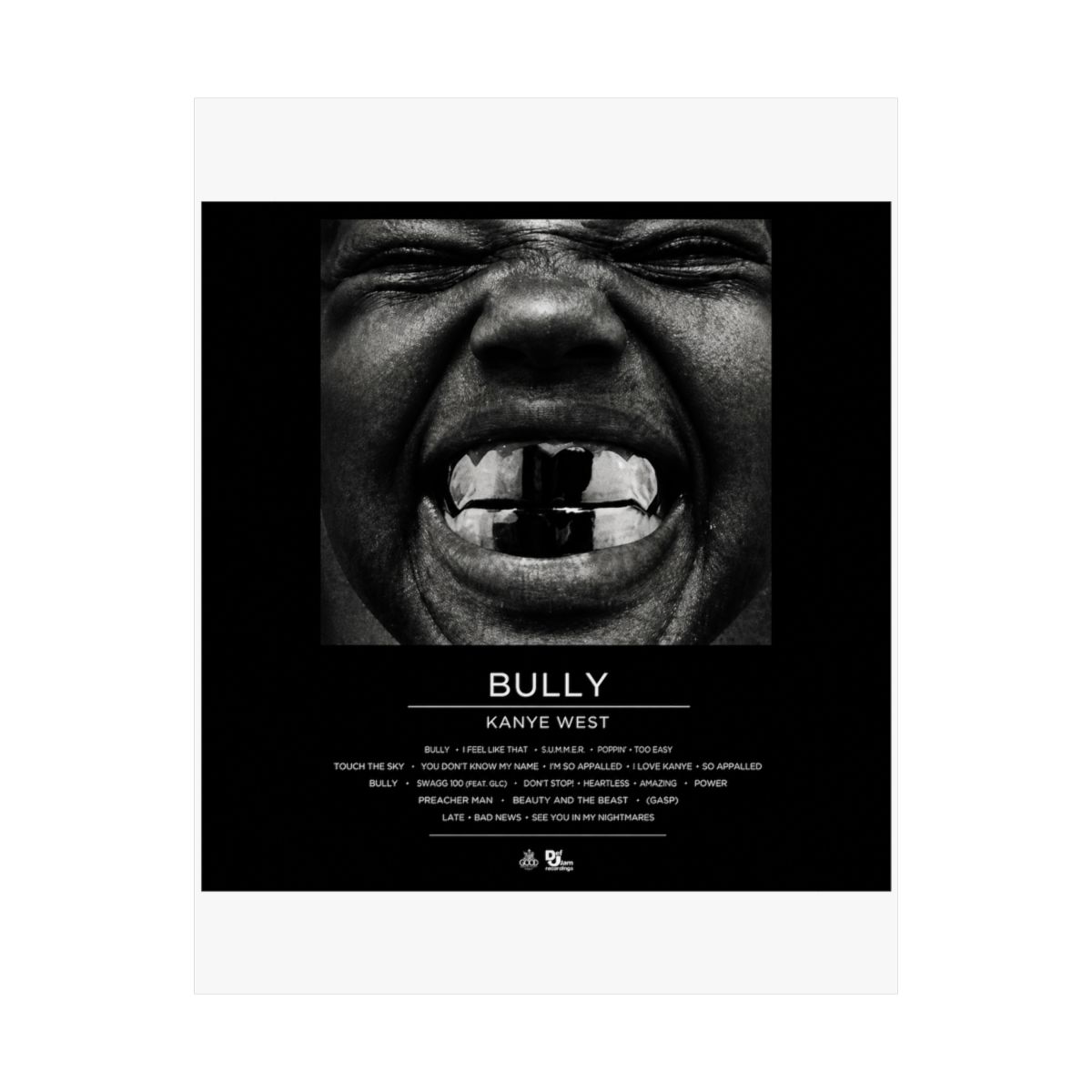 Kanye West Poster | Bully | Album Prints | Wall Decor Posters | Album Cover | Rap Music