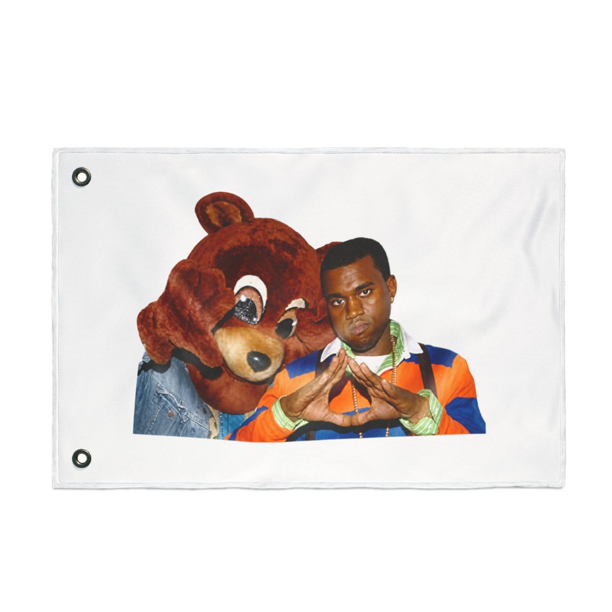 Kanye Bear Flag,3x5 Funny House Banner with 2 Brass Grommets for College Dorm Decor, Outdoor, Gift, Indoor, Garage, Home,House